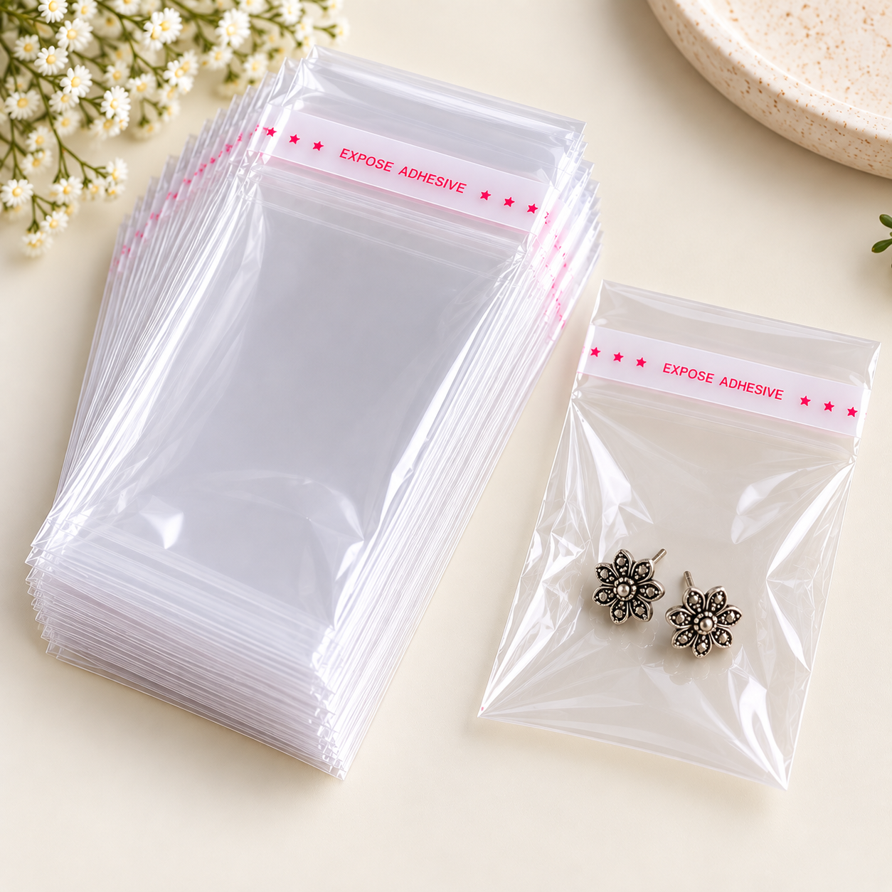3x4 inch Bopp bags